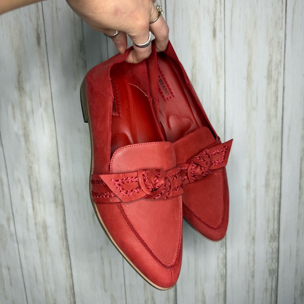 Lucky Brand Leather Red Loafers 10 - Picture 2 of 8